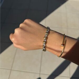 Vintage 14k Gold Diamond All Around Bracelet